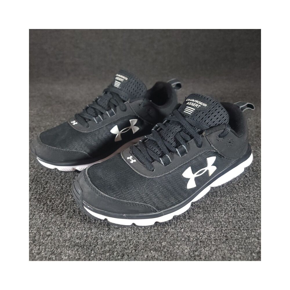 Under Armour Charged Assert 8 Running Shoes Mens 7.5 Black 3021952-001 Lace Up